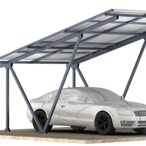 Anodized Aluminum PV Carport Mounting System Solar Parking Structure Racking for Commercial Parking Lot