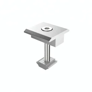 Anodized Aluminum Solar Mid Clamp for PV Racking System Corrosion Resistant CE Certified Mounting Bracket