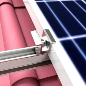 Anodized Metal Tile Roof Solar Mounting Frames with Adjustable 30mm and 50mm Mid and End Clamps