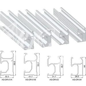Anodized Solar Rail Aluminum Extrusion Profile Solar Panel Mount Rail for Residential Commercial PV Project