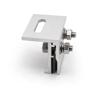 Anodized Trapezoidal Solar Mid Clamp Steel Non-Penetrating Rooftop Solar Panel Mounting System