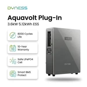Aquavolt 5.12kWh AI Home Backup Battery 2.5kW AC Input Plug and Play Solar Energy Storage System