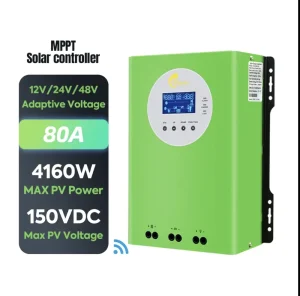Auto MPPT Solar Charge Controller with LCD Display 40A-100A 12V 24V 36V 48V