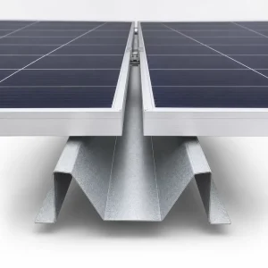 BIPV Carport Roof HDG M Aluminum Waterproof Rail Solar Mounting System with Waterproof Support Gutter