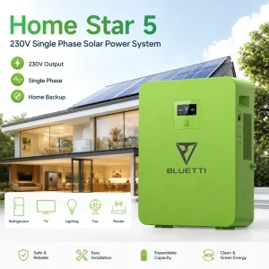 BLUETTI Home Star 5 Off Grid Solar Energy System 230V AC Residential Battery Backup for House Shop Clinic and Small Business