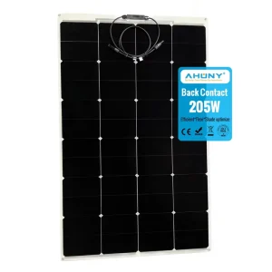 Balcony All Black Flexible BC ETFE Photovoltaic Solar Panel 26% Efficient