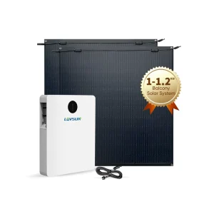 Balcony Flexible Solar System ESS 1kw Off Grid Inverter 2.5kWh 5kWh LifePO4 Battery