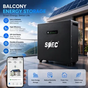 Balcony Solar Storage System 2.5kWh 1.2kW All in One LiFePO4 Battery with APP Smart Control Energy Storage for Apartment