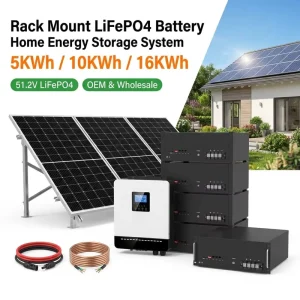 Battery Boxes Racks LiFePO4 51.2V 5KWh 10KWh 16KWh 20KWh Home Energy Storage Rack Mount Solar System OEM CE