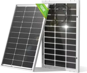 Bifacial 100 Watt Solar Panel Mono High Efficiency PV Module Power Charger for Sunsheds Canopies RVs Farms Off Grid Applications