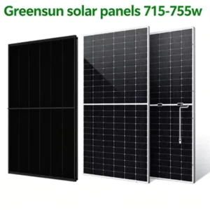 Bifacial Double Glass Solar Panel 715 755W Dual Side Extra Power Generation 210mm Large Wafer Mount PV System