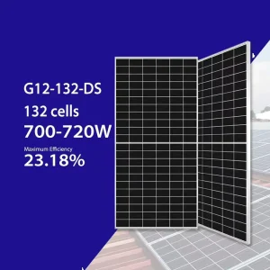 Bifacial Foldable N Type Monocrystalline Solar Panel 700W Half Cell Transparent