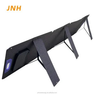 Bifacial Foldable Solar Panel 100W Portable Double Sided 2 Fold MC4 USB for Camping Hiking Emergency Backup