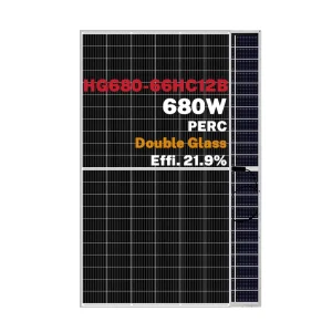 Bifacial Solar Panel 700W 144 Cell BIPV Mono Solar Panel