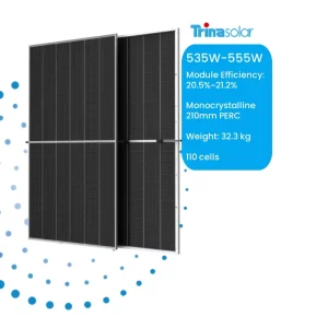 Bifacial Solar Panels High Efficiency 535W 555W PERC Dual Glass PV Modules Home and Commercial Use TUV Certified OEM Power