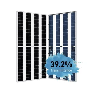 Bifacial Transparent Solar Panel 310W 96 Cell Module with Half Cut Cell Design