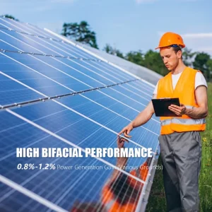 Black Bifacial Double Glass N Type Monocrystalline Silicon Solar Panel 460W 23% Efficiency Anti dust Accumulation