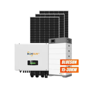 Bluesun 15Kw 20Kw 30Kw on Off Grid Hybrid Solar Power Energy System Matched With Grade a Cell LFP Battery