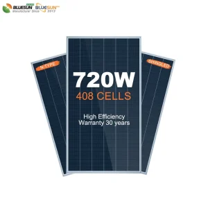Bluesun New Arrivals Bifacial Solar Panels Prices 720W N Type Solar Panels for Home Electricity