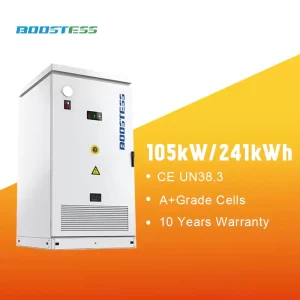 Boostess 105kW 261kWh Industrial Commercial Solar Energy Storage System Power Hybrid Inverter Lithium Ion Battery Grid Storage
