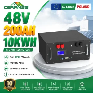 Built in BMS Max 32 Parallel 6000 Cycles Solar LiFePO4 Battery 5KWH 10KWH 15KWH 200ah 100ah 48v Lithium Ion Battery