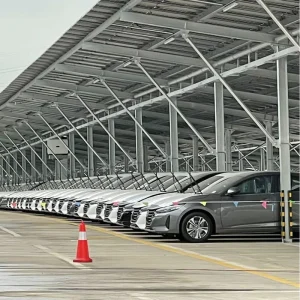 C-Type Steel Solar PV Racking Carport Mounting System Ground Structure for Commercial Applications EC01