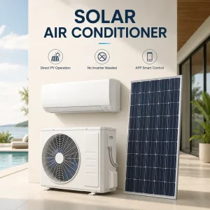 CE Approved 9000BTU DC 48V Solar Air Conditioner 100% Off Grid Solar Powered Split AC with WIFI