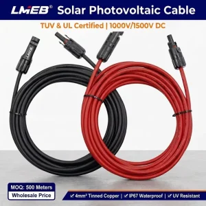 CE Certified 30A 1000V 4mm2 Solar Cable DC Waterproof Male Female Power Connector for PV Panel Wire