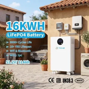 CE IEC UKCA 15kwh 16kwh 20kwh Solar Energy Battery 48V 51.2V LFP Lifepo4 Battery for Home Storage 8000+cycles