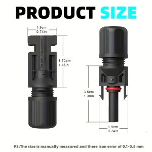 CE IP67 1000V 30A Copper Male and Female Power DC Cable Connectors for Solar Panels Photovoltaic Systems Wire Connections