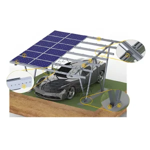 CE Solar Energy Panel Mount Racking System Solar Carport Mounting System PV Parking Structure
