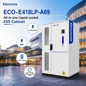 CE TUV Certified 418kWh Liquid Cooling Battery Energy Storage Cabinet for Solar Industrial Energy Storage