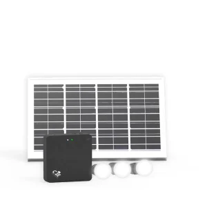 CFE Mini Portable Small Solar Generator 6.4V 10W Lithium Battery Solar Energy System with Radio and LED Bulbs for Home Lighting