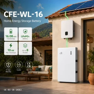CFE-WL-16 16kWh 51.2V 314Ah LiFePO4 Split Solar Battery Home ESS CAN Compatible Indoor Use CE CB