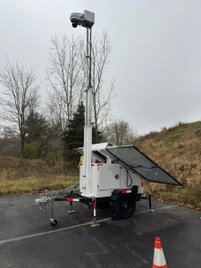 China Lighting Tower Security Off grid CCTV Camera Trailer Solar Power System 7m Mast