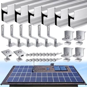 China Manufacturer 5KW 10KW 15KW Solar Mounting System Solar Panels Rail Aluminum Solar Structure Rail Profile for Solar Panels