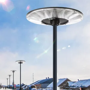 Circular UFO Solar Street Light for Park Plaza and Garden Lighting