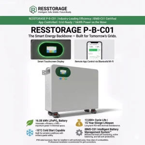 Commercial Energy Storage 51.2V 314Ah 16kWh LiFePO4 Battery Rack Mounted for Industrial Solar System