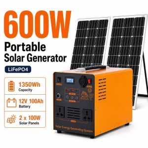 Commercial Lightweight Camp ABS Power Bank 1350wh Solar Generator Home Solar System Power Station for Home MP3 Radio