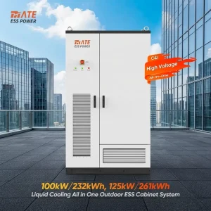 Commercial Solar Electricity Energy Storage System 100kW/232kWh 125kW/261kWh BESS Cabinet Complete Hybrid Solar Power System Kit
