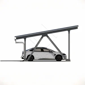 Commercial Waterproof Anodized Aluminum Alloy Solar Carport Mounting System, CE Certified, 10-Year Warranty