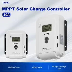 Compact 10A MPPT Solar Charge Controller 12V 24V Auto with LCD for Small RV Home System