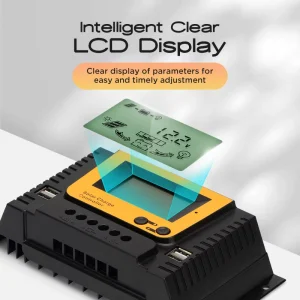 Compact 10A PWM Solar Charge Controller Solar Panel Regulator with 5V USB for RV Boat and Solar Light Systems