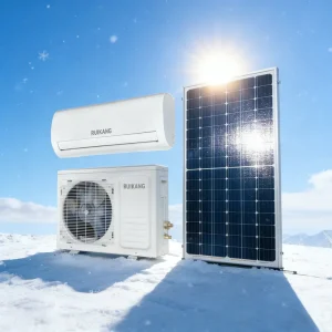 Compact Low Noise 1 Ton Solar Energy Absorption 1.5HP MPPT Hybrid Inverter 12000BTU Cooling/Heating Air Conditioner