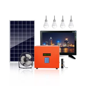 Compact Mini Off-Grid Solar Energy Generator 20W PWM Portable Home Use Lighting System Kit Ground Mounting