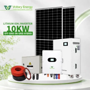 Complete 10Kw Hybrid Inverter 5kva 8Kw 48V On Off Grid with Solar Panels Kit and Batteries Full Package Power System for Home
