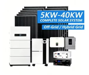 Complete 20kw Hybrid Off Grid System Solar Kit 25kw 15kw 10kw 8kw 5kw Residential Commercial Solar Energy System Set Power Panel