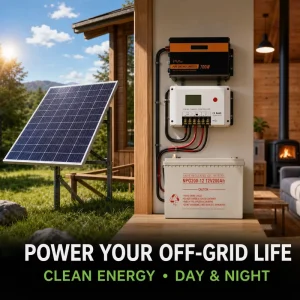 Complete 300W Off Grid Solar System Kit for Home with 200Ah Gel Battery and 700W MPPT Inverter Solar PV Power Set