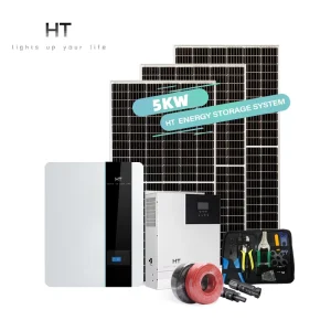 Complete 5 Kva 20000 Watt Generator Solar Off Grid System 5kw 10kw for Household With Power Pack