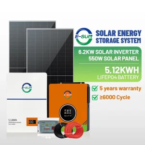 Complete 6.2kw 5kwh Off Grid Solar Power System 10kw 10kwh Home Hybrid Energy Storage Battery With Inverter